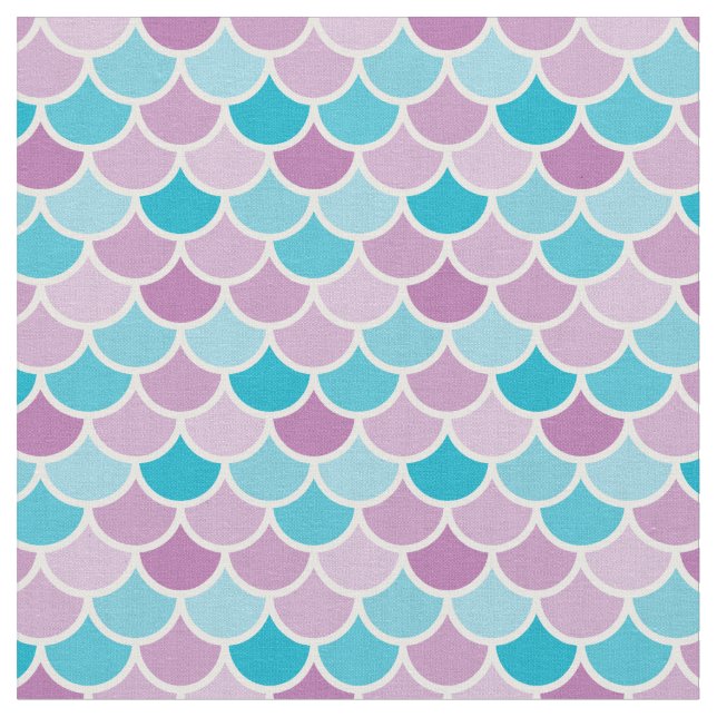 Aqua et tissu pourpre de motif d'échelles de (Fermer)