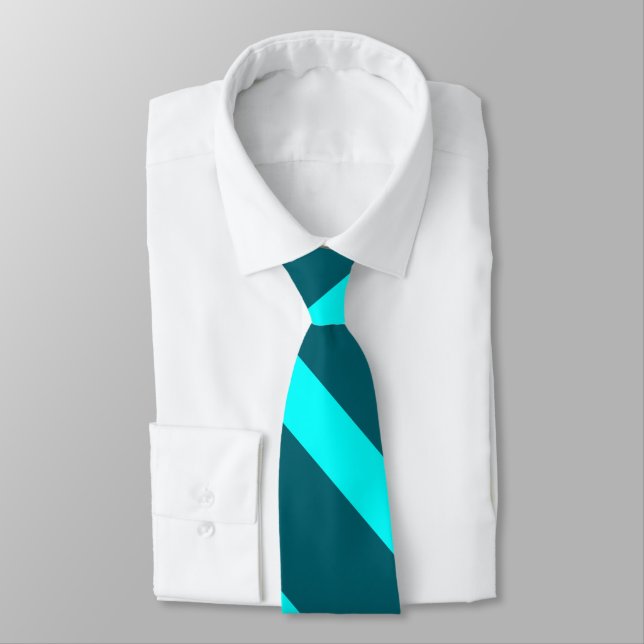 Aqua et Turquoise Broad University Cravate en band (Attaché)