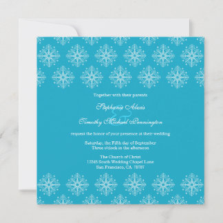 Aqua + flèches blanches invitation à un mariage d'