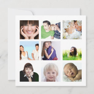 Aqua Flèches Photo Collage Cartes de fin de année