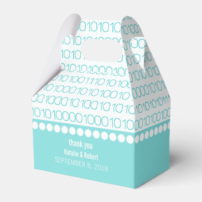 Aqua Geek Chic Code binaire Ballotins (Verso)