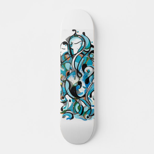 Aqua girl skateboard deck (Devant)