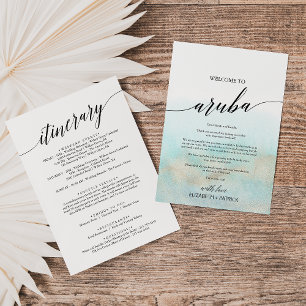 Aqua Gold Beach Aruba Bienvenue Lettre & Itinérair