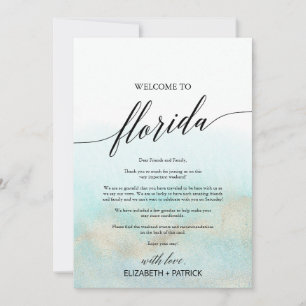 Aqua Gold Beach Floride Bienvenue Lettre & Itinéra