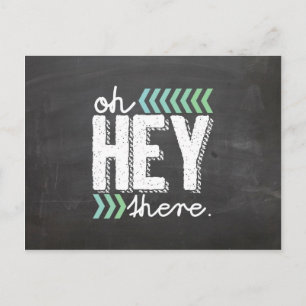 aqua Hey There carte postale en tableau