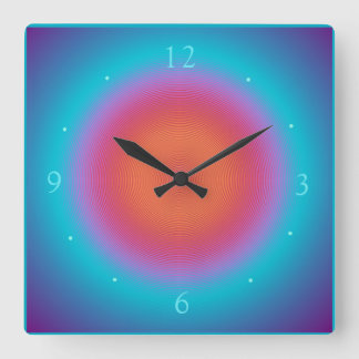 Aqua Illuminé rose orange Design > Horloges murale