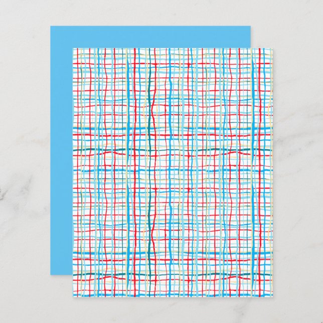 Aqua jaune rouge torsadée papier à rebut (Devant / Derrière)