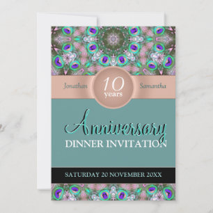 Aqua Jewels Anniversaire Fête Invitation