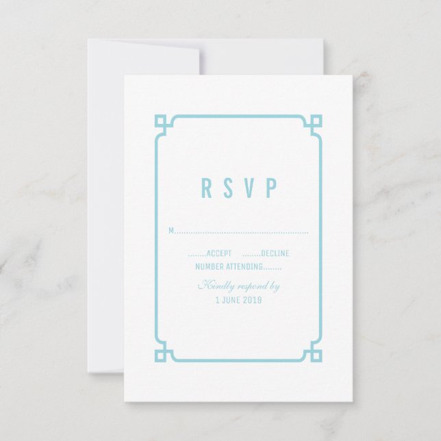 Aqua Paradise Deco Mariage Chic RSVP (Devant)