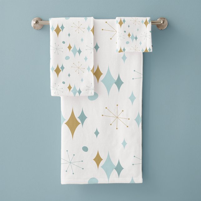 Aqua, Starburst doré motif milieu du siècle (Créateur téléchargé)