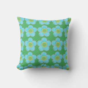 Aqua Sunshine Fleurs et Coussins À petits pois