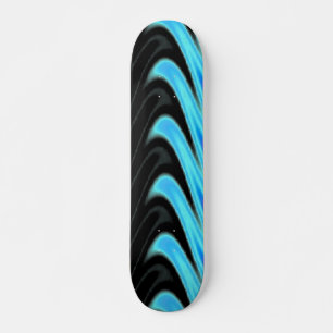 Aqua Swirls sur Skateboard Arrière - plan noir