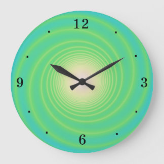 Aqua tourbillonnant/ Vert cime> Horloge murale