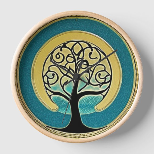 Aqua Tree of Life Horloge (Recto)