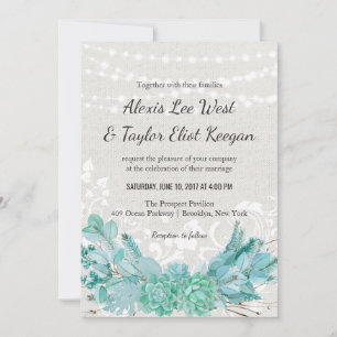 Aqua Turquoise Blue Watercolor Invitation de maria