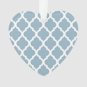 Aquamarine Bleu Trellis Marocain