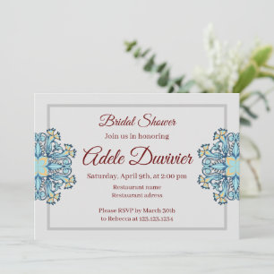 Aquamarine d'été   Invitation de douche nuptiale