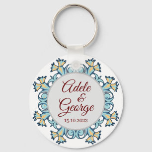 Aquamarine d'été   Porte-clés de mariage