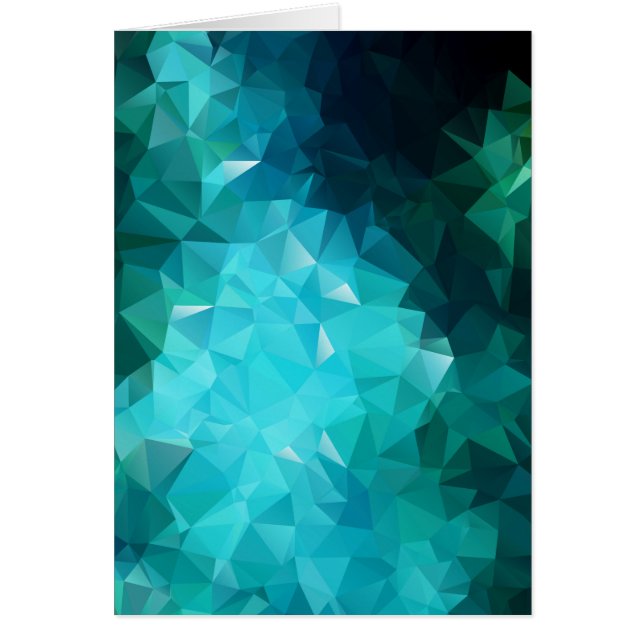 Aquamarine polygonale Abstrait (Devant)