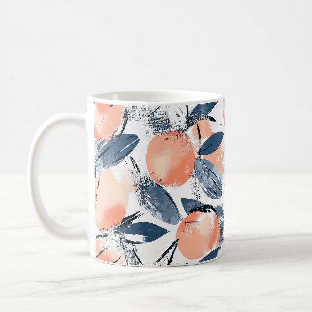 Aquarell Pêche Design Tasse à café (Gauche)