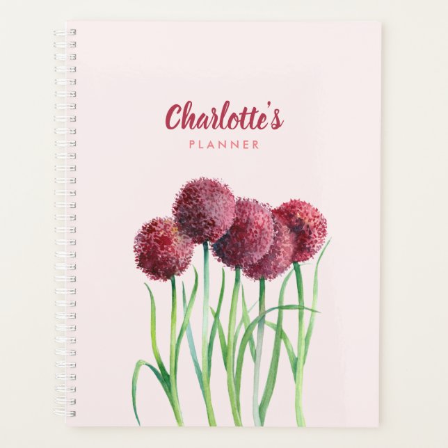 Aquarelle à fleurs de Planner Purple Rose Alliance (Devant)