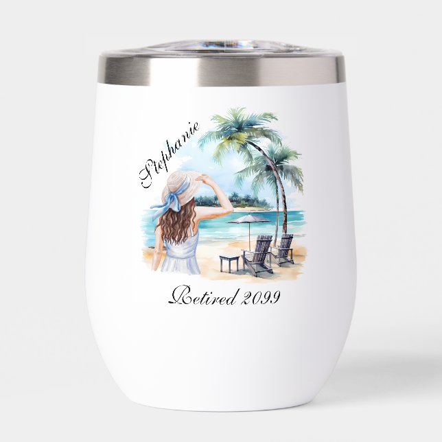 Aquarelle à thème pour la retraite des femmes (Avant)