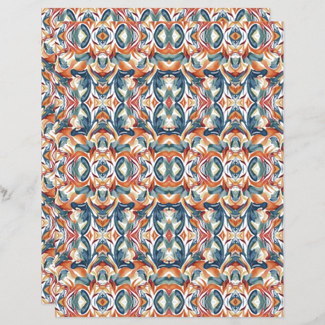 Aquarelle Abstrait 4 papier à rebut (Devant / Derrière)