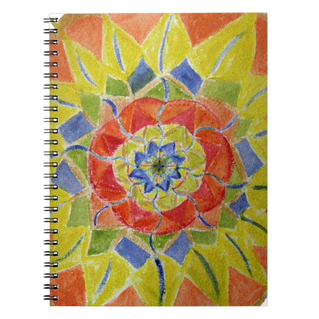 Aquarelle Abstrait Floral Detail Carnet (Devant)