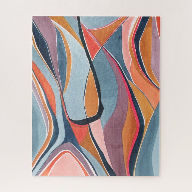 Aquarelle Abstraite colorée Art Jigsaw Puzzle (Vertical)