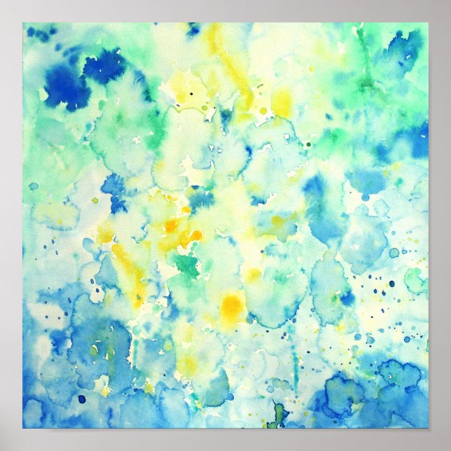 Aquarelle Abstraite impression verte (Devant)