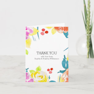 Aquarelle Abstraite Merci floral