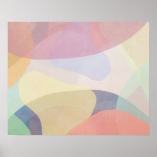 Aquarelle Abstraite Pastel Artwork Poster