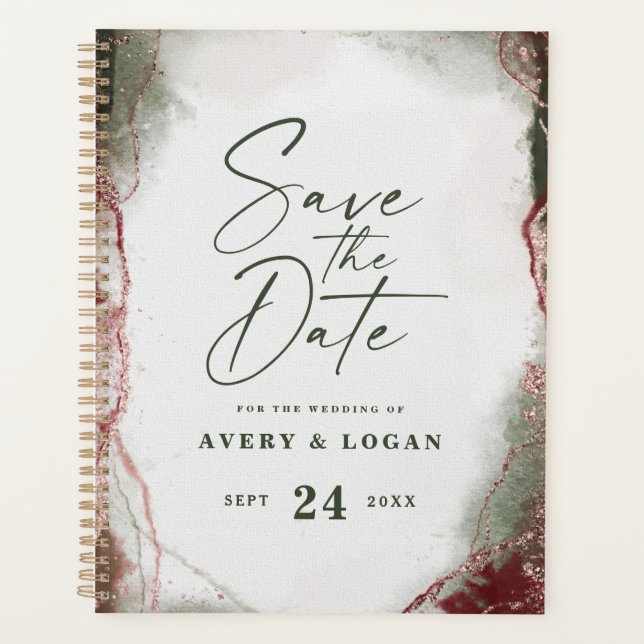 Aquarelle Abstraite Terra Rosa Plans Mariages (Devant)