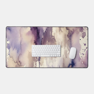 Aquarelle abstraite violette et beige