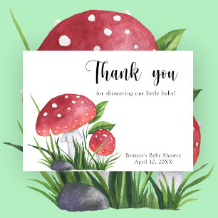 Aquarelle agaric - merci baby shower