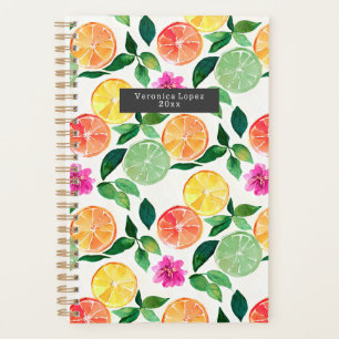 Aquarelle Agrumes Fruits Motif botanique