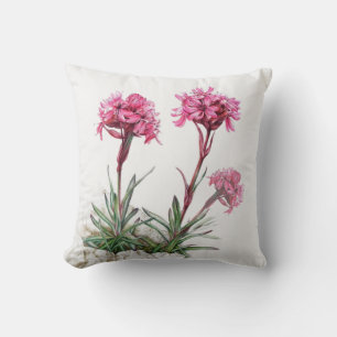 Aquarelle Alpine catchfly art lancer oreiller