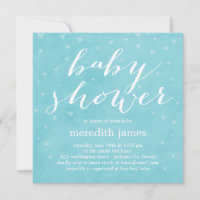 Aquarelle Amour Baby shower Invitation - Bleu