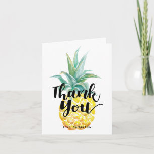 Aquarelle ananas Merci plié