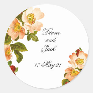 Aquarelle Apple Blossom Stems Stickers Mariage