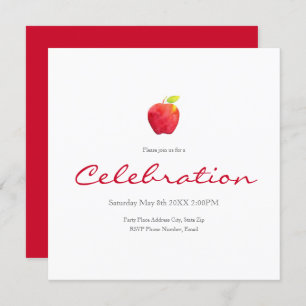 Aquarelle Apple Invitation