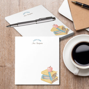 Aquarelle Apple Note du Bloc-notes de l'enseignant