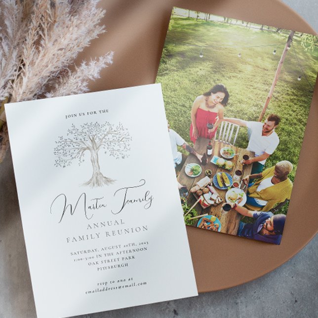 Aquarelle Arbre Famille Réunion Calligraphie (Créateur téléchargé)