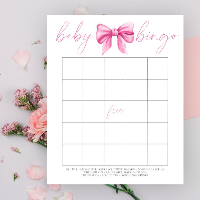 Aquarelle arc rose Baby Bingo jeu (Créateur téléchargé)