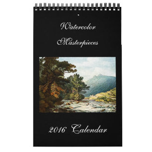 Aquarelle Art 2024 Beau calendrier mural