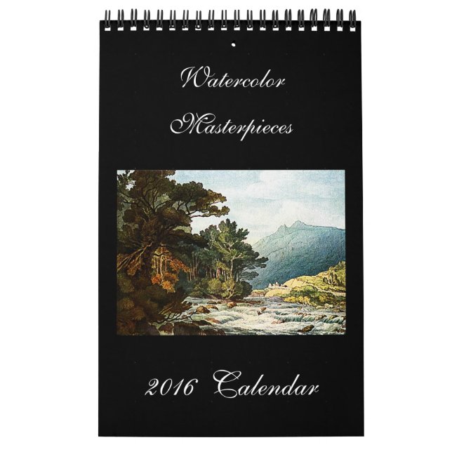 Aquarelle Art 2024 Beau calendrier mural (Protection)