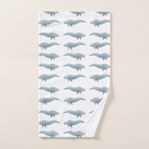 Aquarelle artistique Baleine bleue