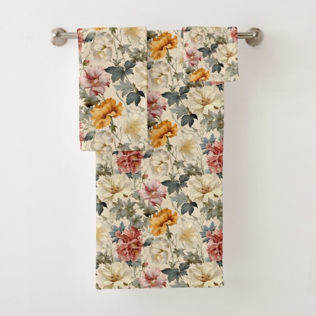 Aquarelle artistique fleurs vintages Élégante mign (En situation)