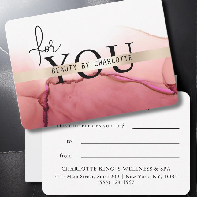 AQUARELLE|ATTESTATION D'UNITÉ COMMERCIALE| pour vo (Elegant Watercolor Business Gift Certificate)