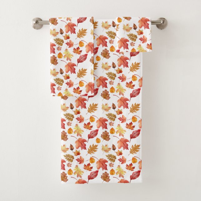 Aquarelle Automne Feuilles Automne Motif sans join (En situation)
